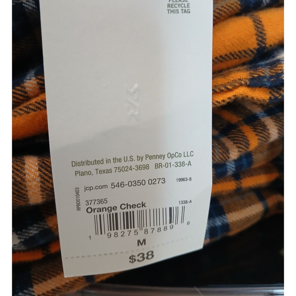 Mutual Weave Men's Orange Plaid Flannel LS Shirt Size M - Picture 6 of 7